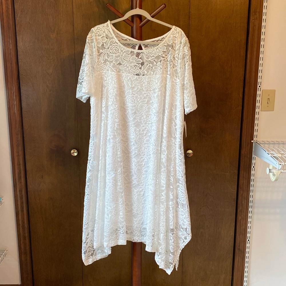 Ivory 3X lace dress